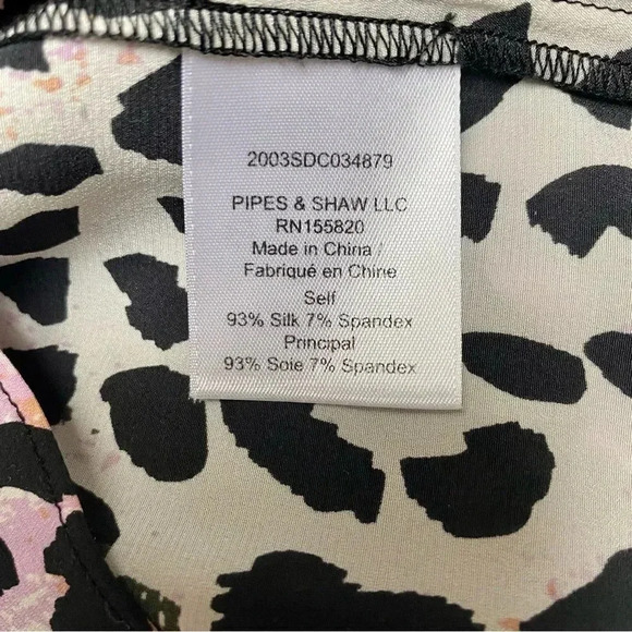 Veronica Beard Ramona Leopard Silk Blend V-Neck 3/4 Sleeve Top Size 2 - Picture 15 of 15